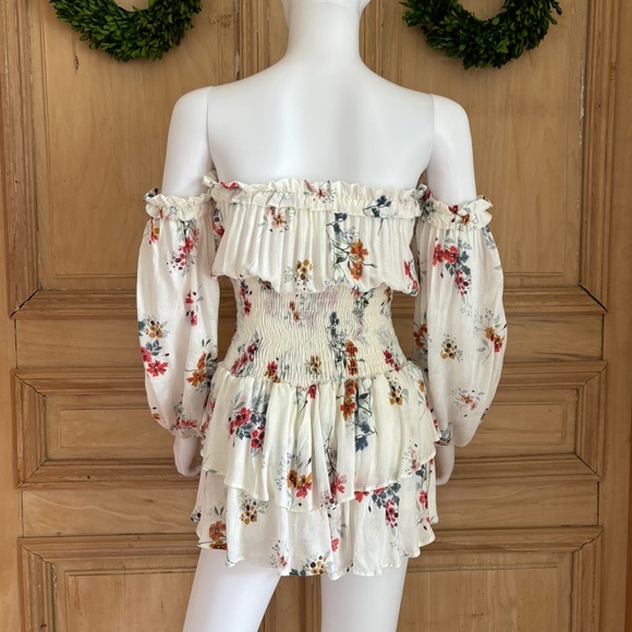 BLUE LIFE BOHO BALLERINA FLORAL romper NWT - Picture 6 of 7